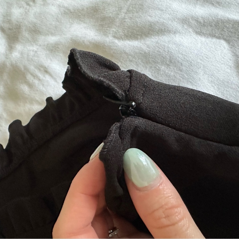 Black Ruffle Midi Dress - Picture 7 of 8